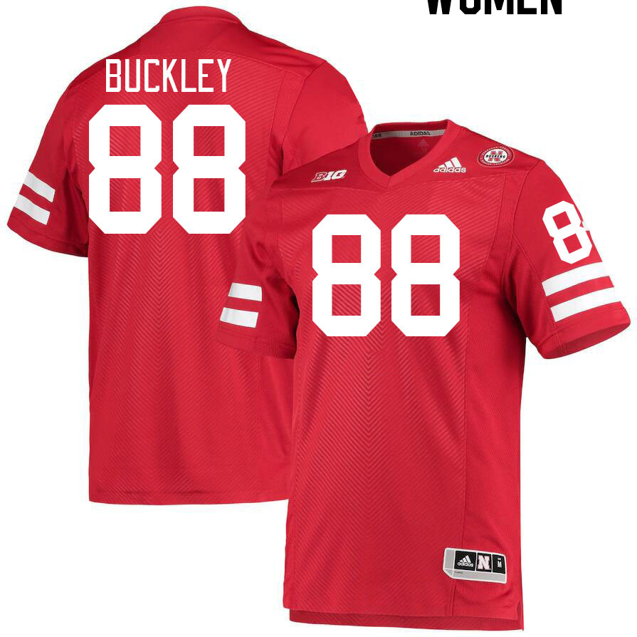 Women #88 Ru'Quan Buckley Nebraska Cornhuskers College Football Jerseys Stitched Sale-Red